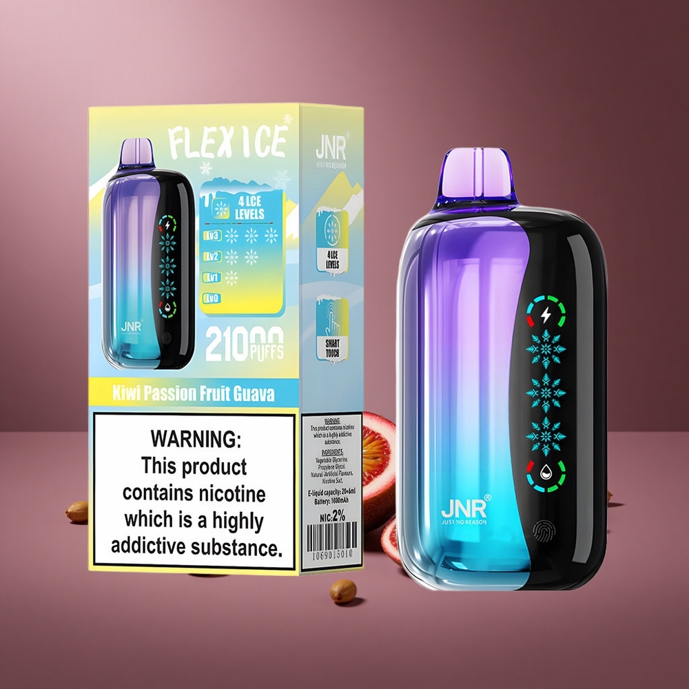 Kiwi-Passionsfrucht-Guava JNR Flex Ice 21000 Züge Österreich Großhandel Eis Einstellbar 26ml E-Liquid