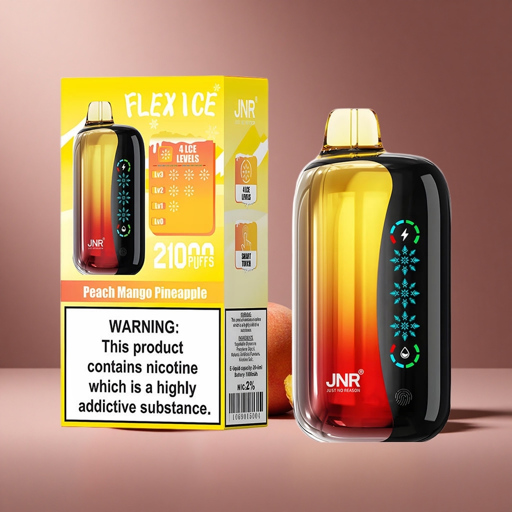 Pfirsich Mango Ananas JNR Flex Ice 21000 Züge Österreich Großhandel 26ml E-Liquid 1.2 Ohm Dual Mesh