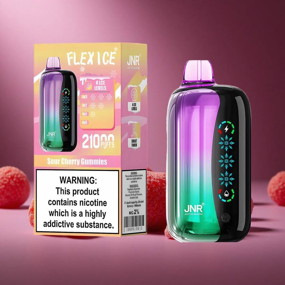 Sauer-Kirsch-Gummis JNR Flex Ice 21000 Puffs Österreich Großhandel Ice Adjustable 26ml E-liquid