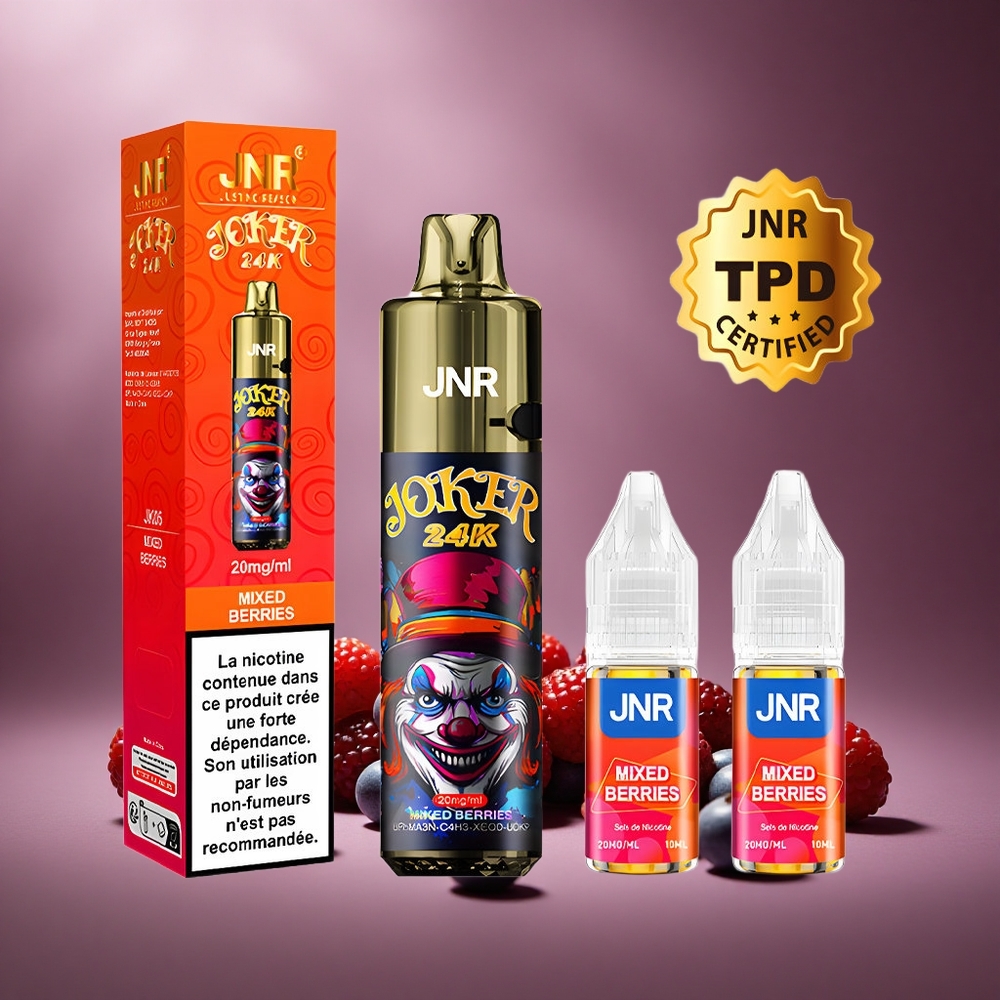 Beerenmix JNR Joker 24K Puffs 24000 Züge Österreich Großhandel 2+10ml Nachfüllbar Typ-C Ladung