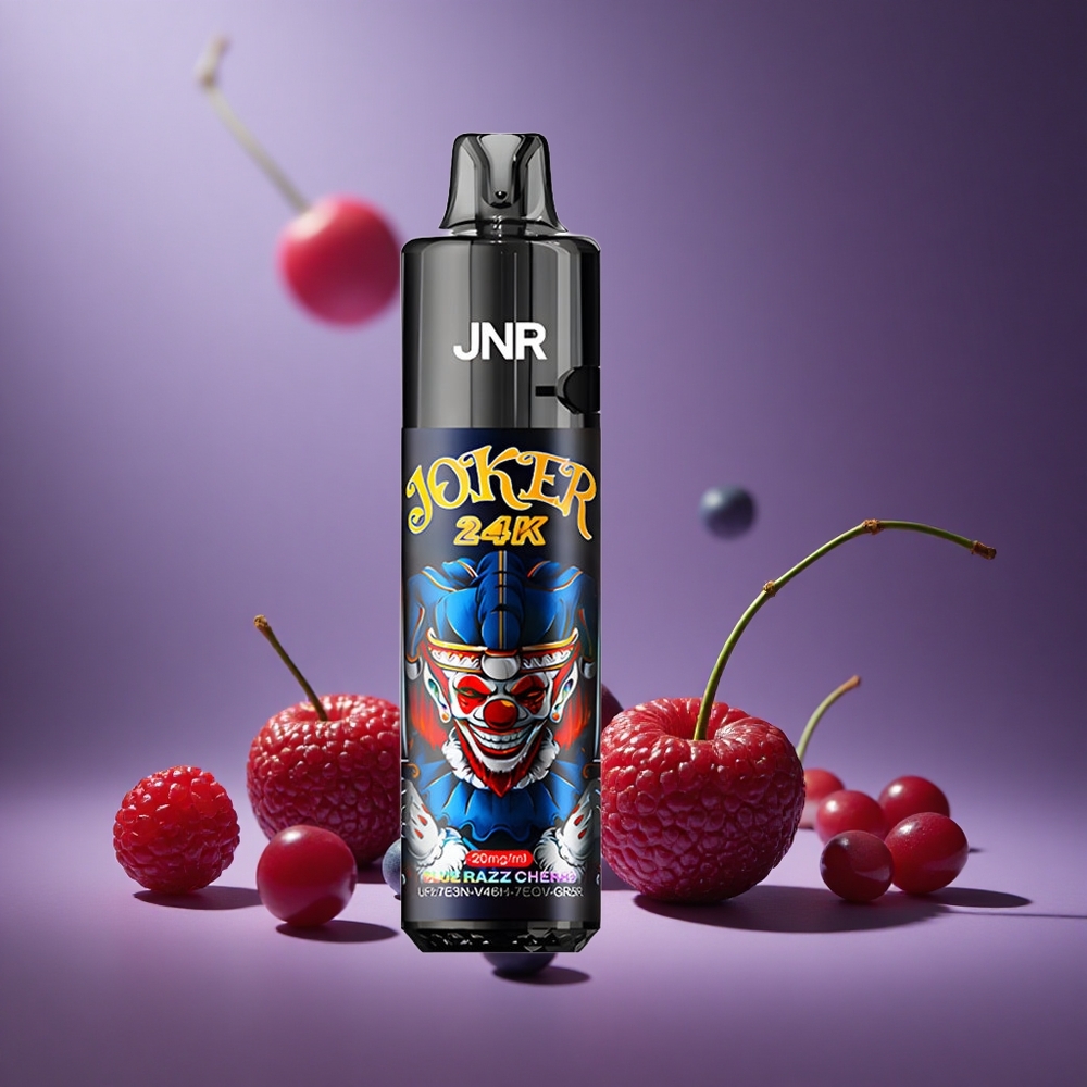 Blau-Razz-Kirsche JNR Joker 24K Puffs Österreich Großhandel 2+10ml Nachfüllbar Pod Typ-C-Ladung