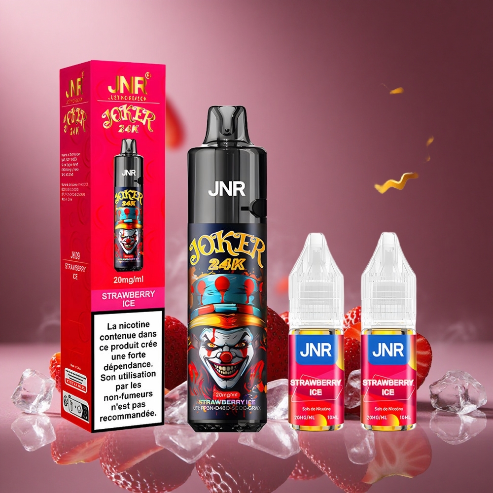 Erdbeer-Eis JNR Joker 24K Puffs 24000 Züge Österreich Großhandel 2% Nikotin 800mAh