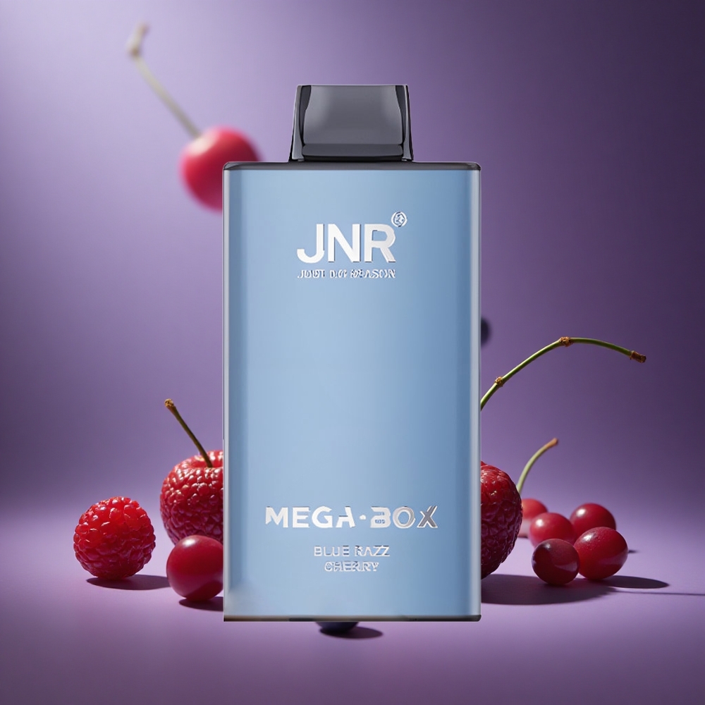 Blau-Himbeer-Kirsche JNR Mega Box 25000 Züge Österreich Großhandel Dual Mesh Coil & Dual Core