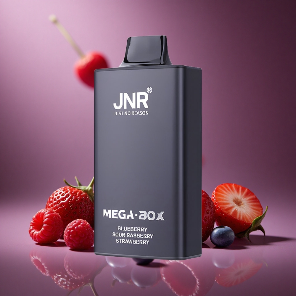 Blaubeere-Sauer-Himbeere-Erdbeere JNR Mega Box 25000 Züge Österreich Großhandel Dual Mesh Coil & Dual Core
