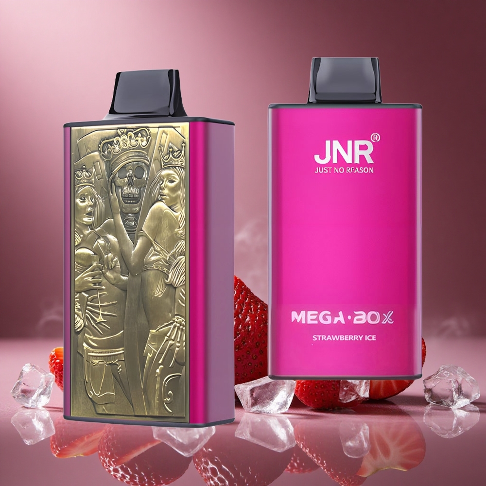 Erdbeer-Eis JNR Mega Box 25000 Züge Österreich Großhandel Dual Mesh Coil & Dual Core
