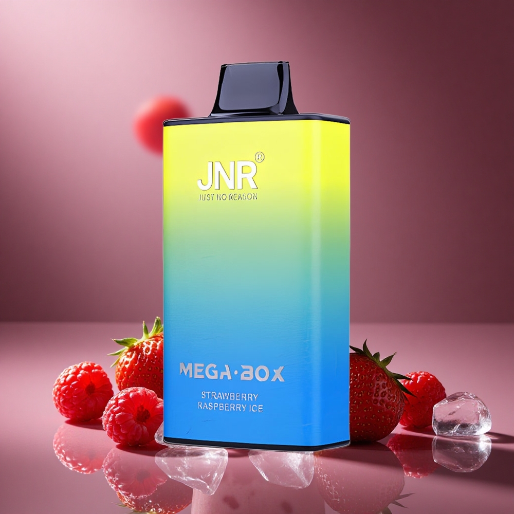 Erdbeere-Himbeere-Eis JNR Mega Box 25000 Züge Österreich Großhandel 30ml E-Liquid & 850mAh Akku