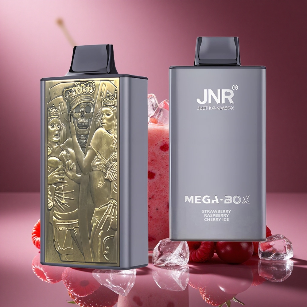Erdbeere-Himbeere-Kirsche-Eis JNR Mega Box 25000 Züge Österreich Großhandel 30ml E-Liquid & Typ-C Schnellladung