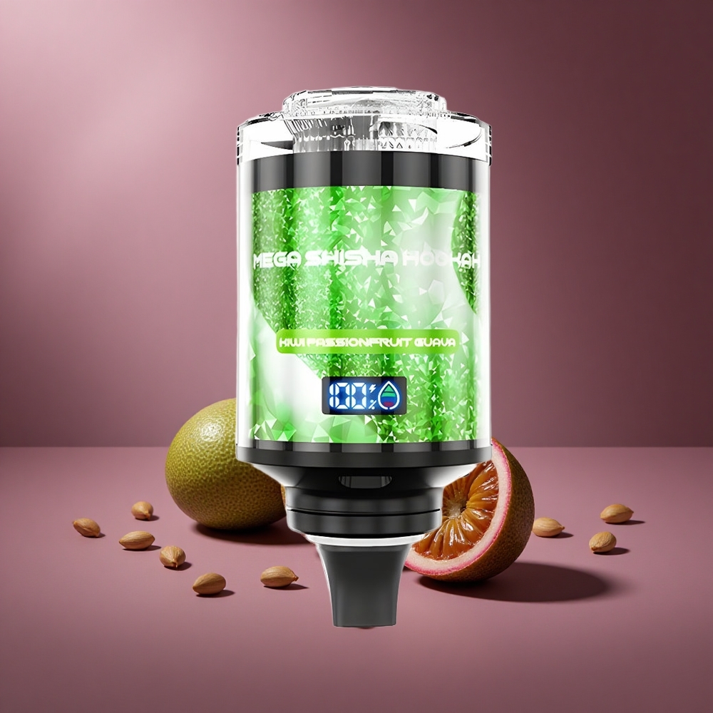 Kiwi-Passionsfrucht-Guava JNR Mega Shisha Hookah 100K Österreich Großhandel Typ-C Schnellladung & 2200mAh Akku