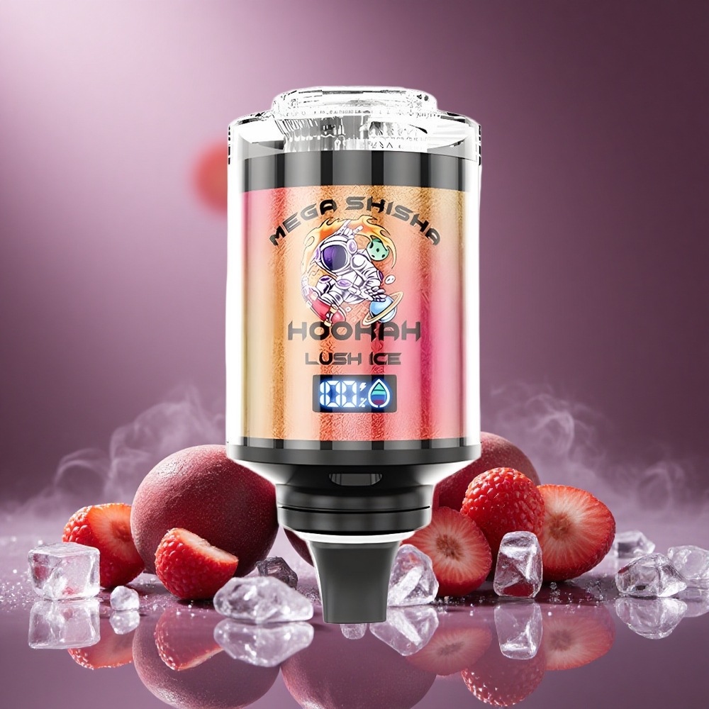 Lush Eis JNR Mega Shisha Hookah 100K Österreich Großhandel Typ-C Schnellladung & Intelligenter Bildschirm
