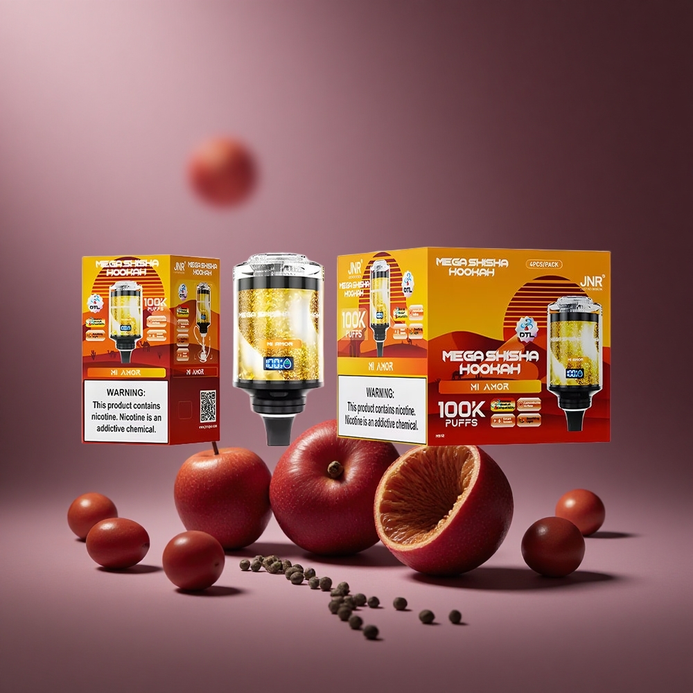 Mi Amor JNR Mega Shisha Hookah 100K Puffs Österreich Großhandel Typ-C Schnellladung & 60ml E-Liquid-Kapazität