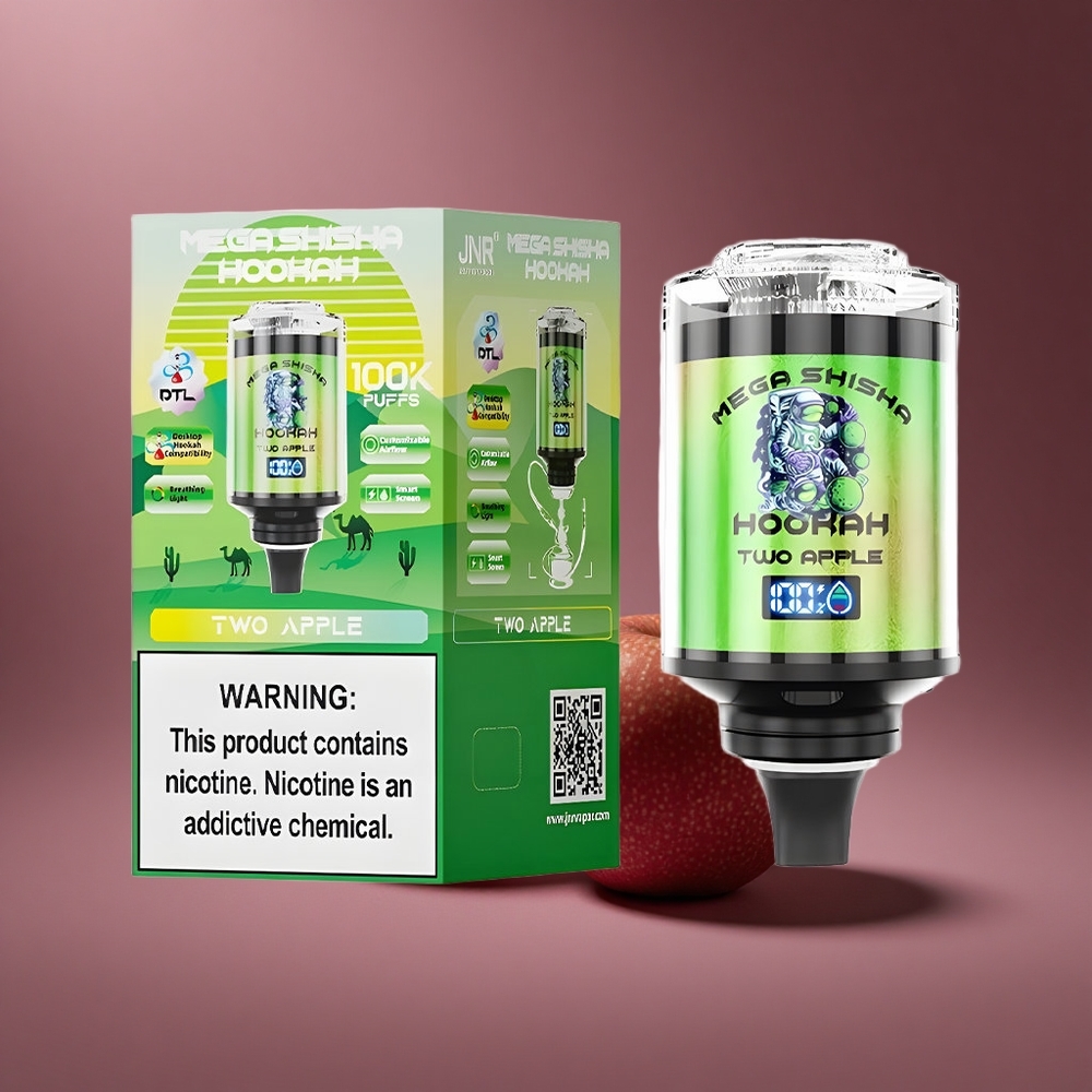 Zwei Apfel JNR Mega Shisha Hookah 100K Österreich Großhandel Desktop Kompatibilität Typ-C Schnellladung