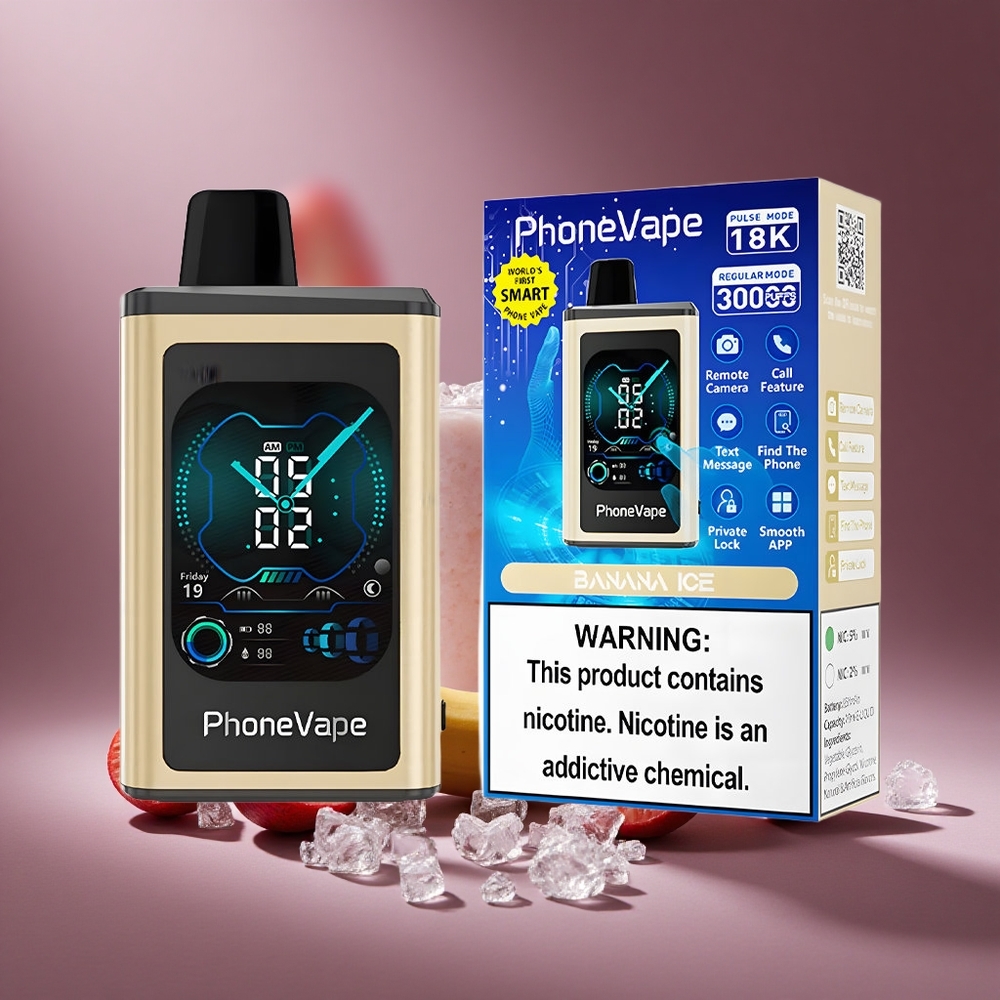 Banane Eis JNR PhoneVape 30000 Züge Österreich Großhandel Typ-C Aufladbar Turbo Modus