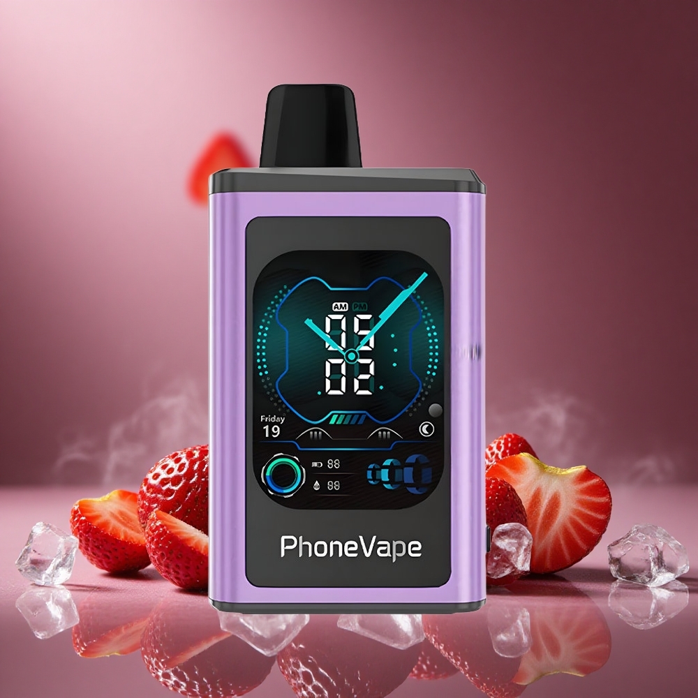 Erdbeer-Eis JNR PhoneVape 30000 Züge Österreich Großhandel Typ-C Aufladbar Turbo Modus
