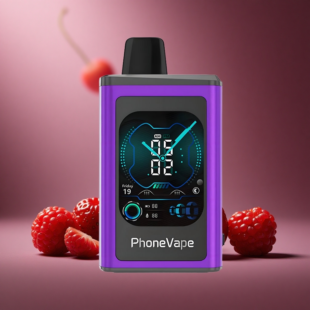 Kirsch-Erdbeer-Himbeer JNR PhoneVape 30000 Züge Österreich Großhandel Type-C wiederaufladbar Turbo Modus