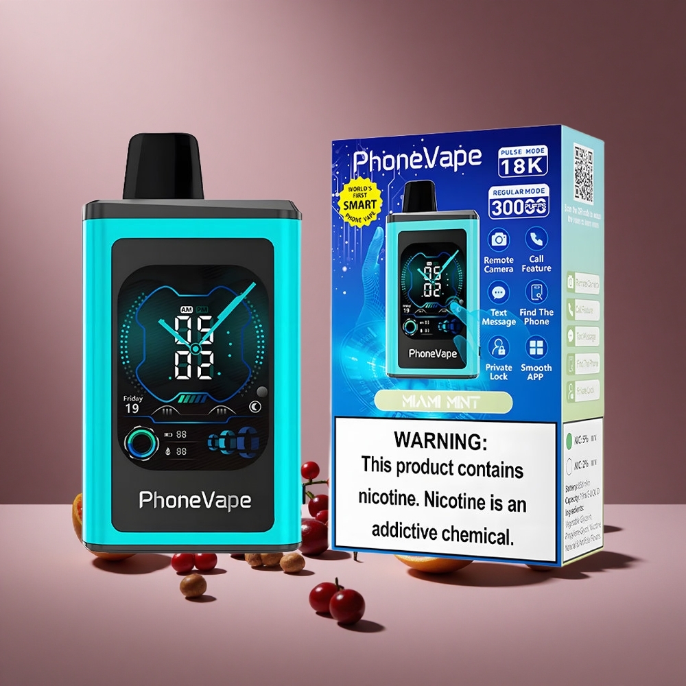 Miami Minze JNR PhoneVape 30000 Züge Österreich Großhandel 850mAh Typ-C wiederaufladbar