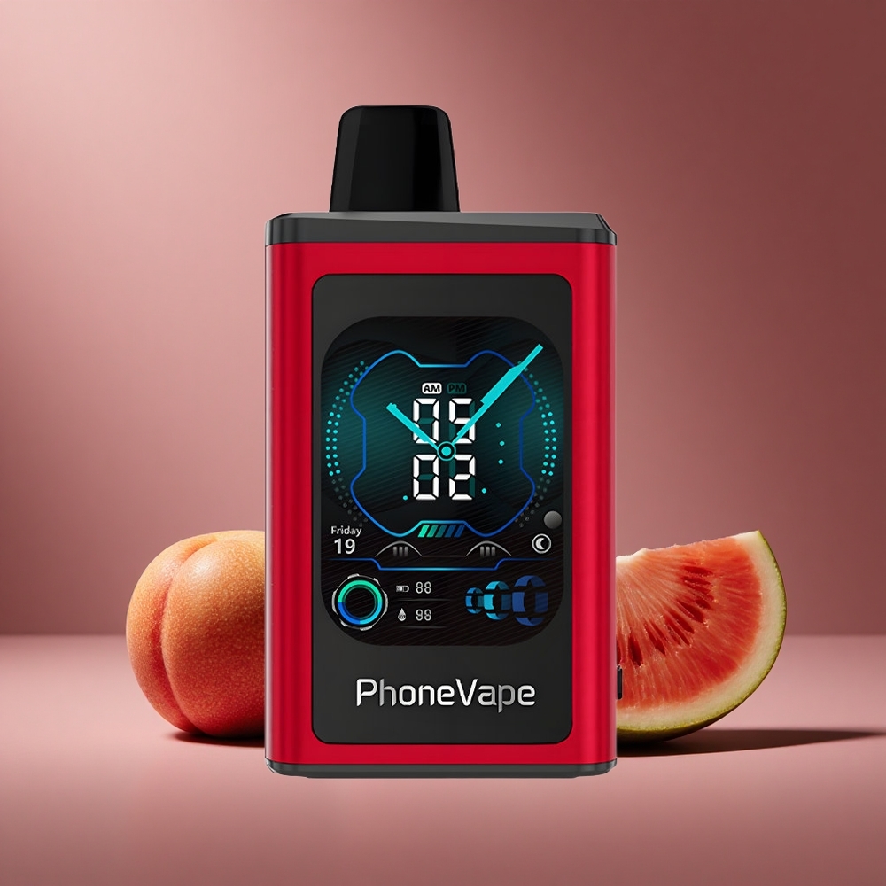 Pfirsich Mango Wassermelone JNR PhoneVape 30000 Züge Österreich Großhandel 850mAh Type-C Akku & App-Steuerung