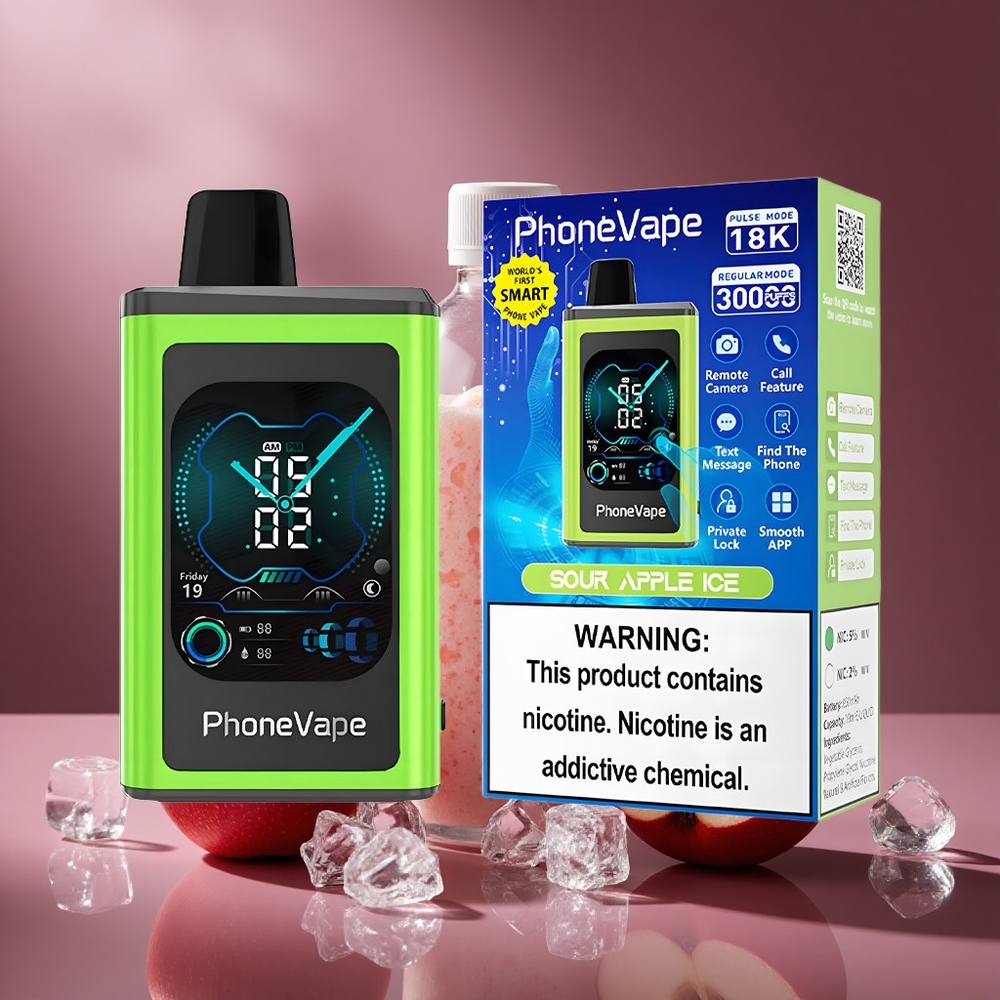 Sauerapfel-Eis JNR PhoneVape 30000 Züge Österreich Großhandel 850mAh Typ-C & Turbo Modus