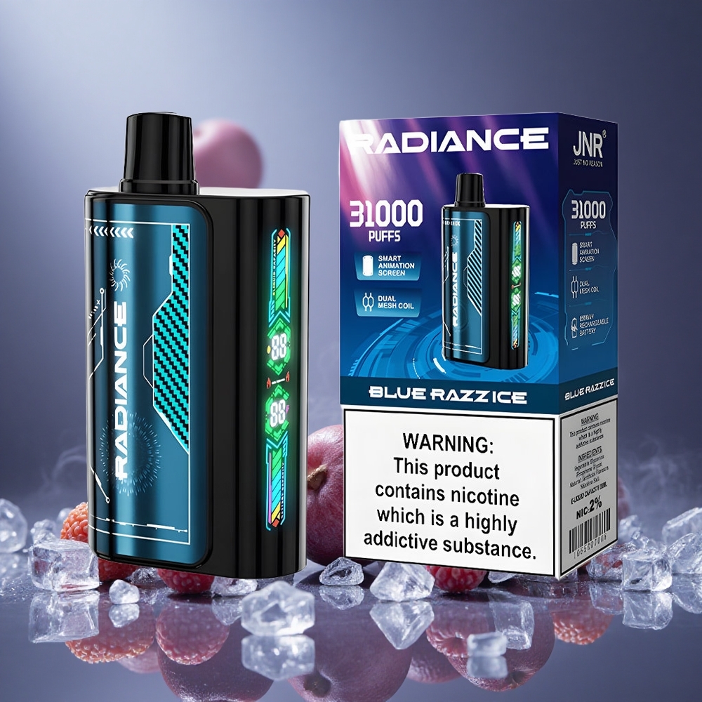 Blaubeere-Himbeere-Eis JNR Radiance 31000 Züge Österreich Großhandel Dual Mesh Coil
