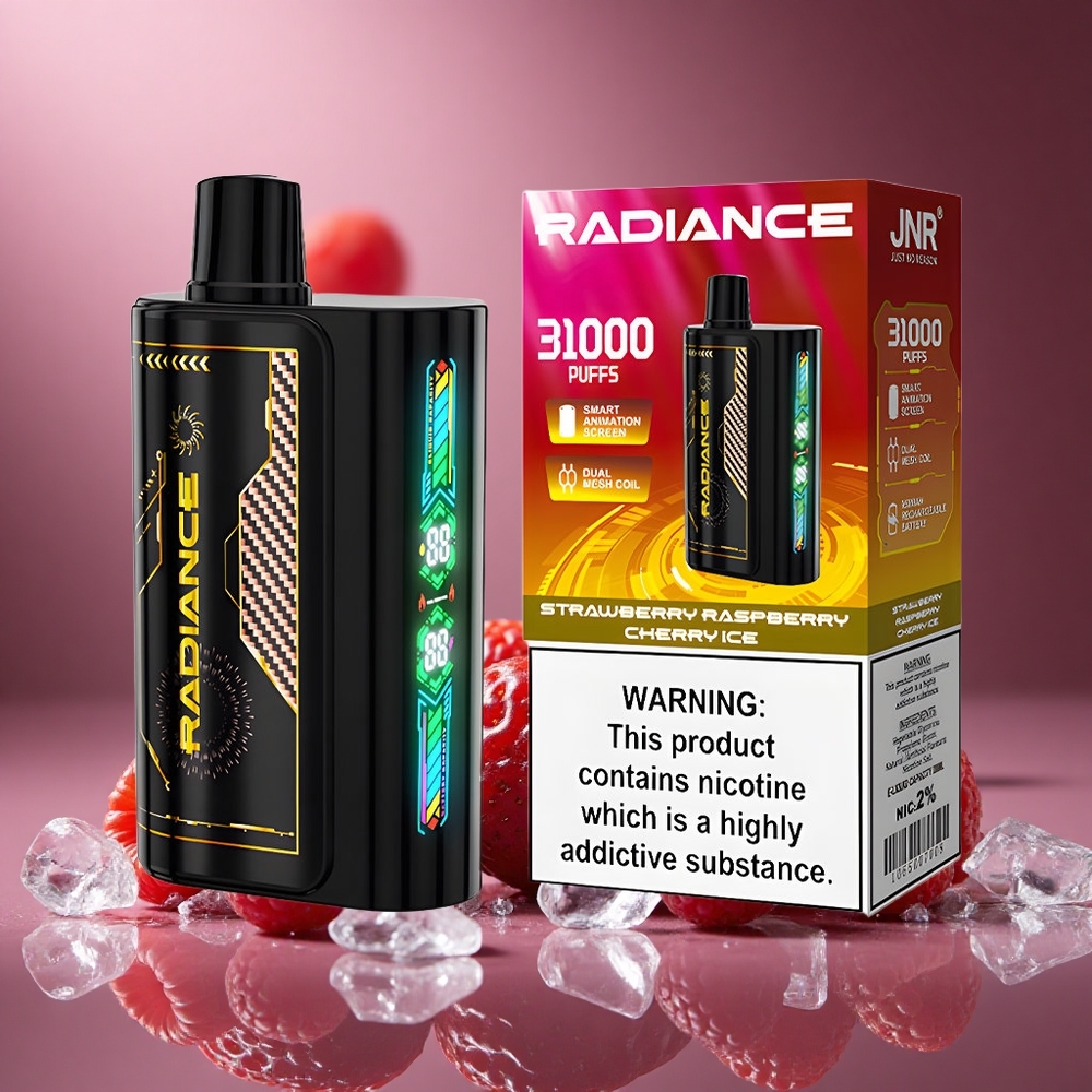 Erdbeere Himbeere Kirsche Eis JNR Radiance 31000 Züge Österreich Großhandel Dual Mesh Coil 28ml E-Liquid