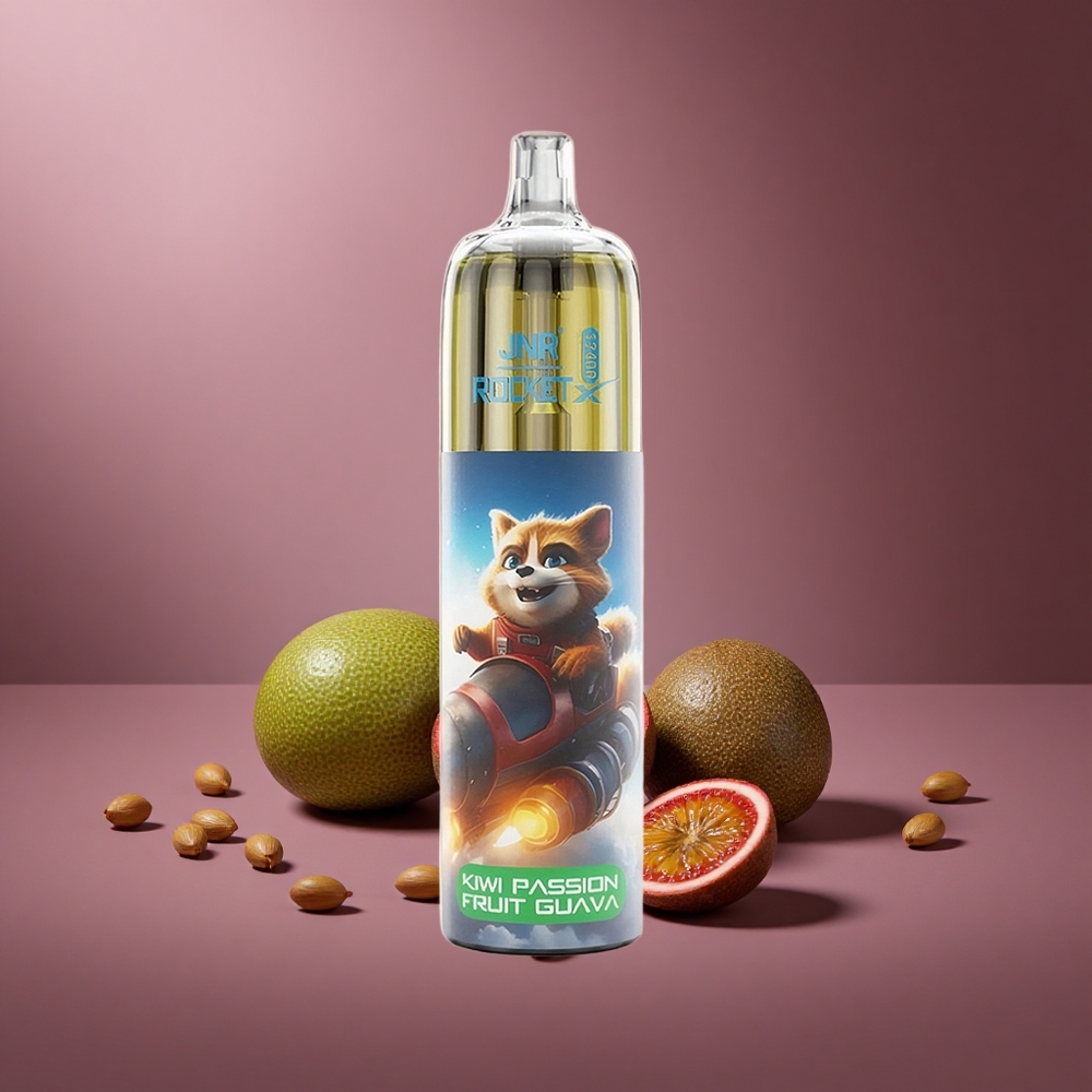 Kiwi Passionsfrucht Guave JNR Rocket-X 12400 Puffs Österreich Großhandel mit RGB-Lichtern und 25ml E-Liquid