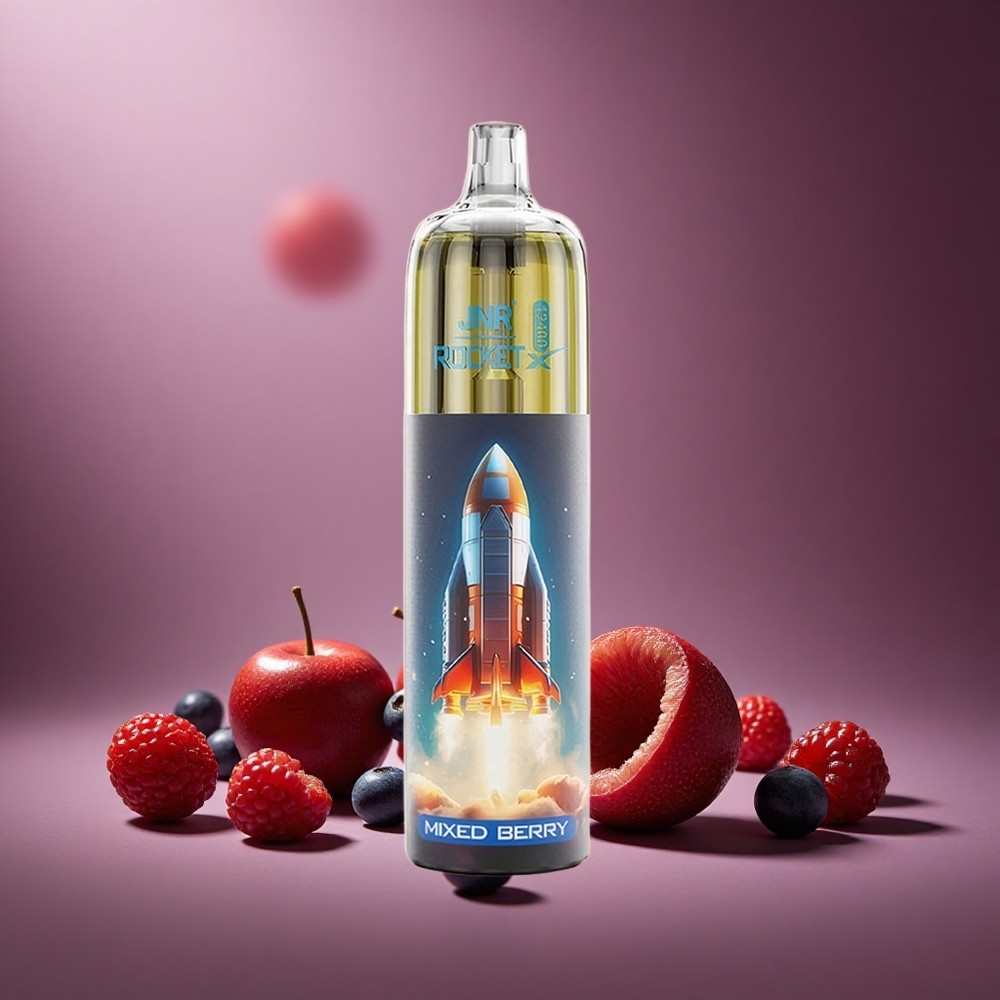 Mischbeere JNR Rocket-X 12400 Puffs Österreich Großhandel mit RGB-Lichtern & Typ-C-Schnellladung