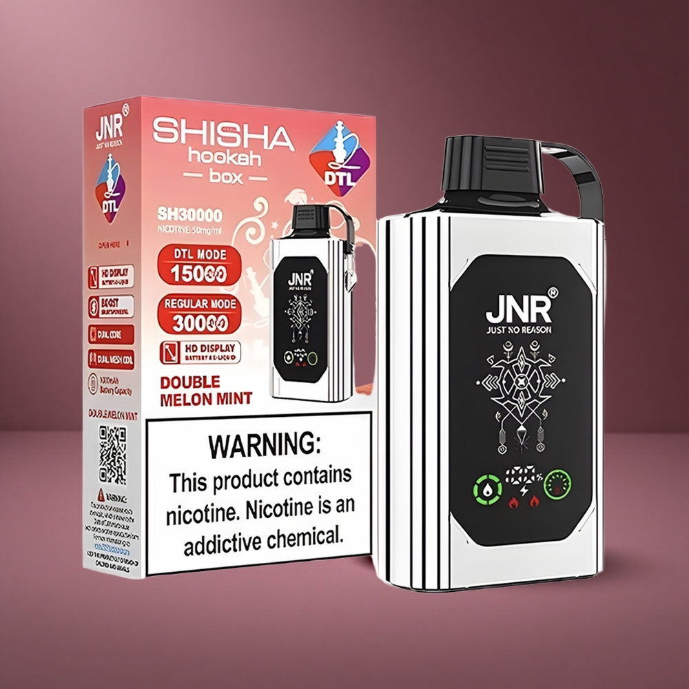 Doppelapfel JNR Shisha Hookah Box 20500 Züge Österreich Großhandel HD Display Dual Mesh Coil