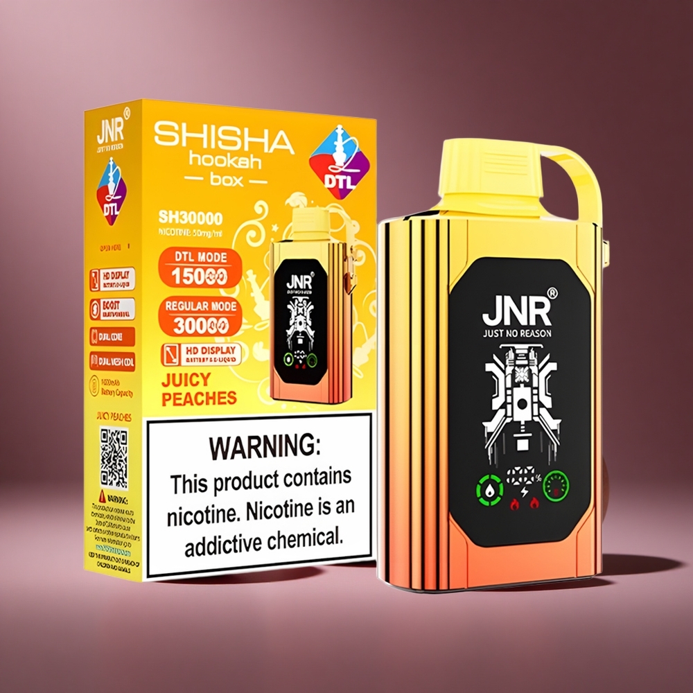 Juicy Pfirsich JNR Shisha Hookah Box 20500 Züge Österreich Großhandel HD Display 1000mAh