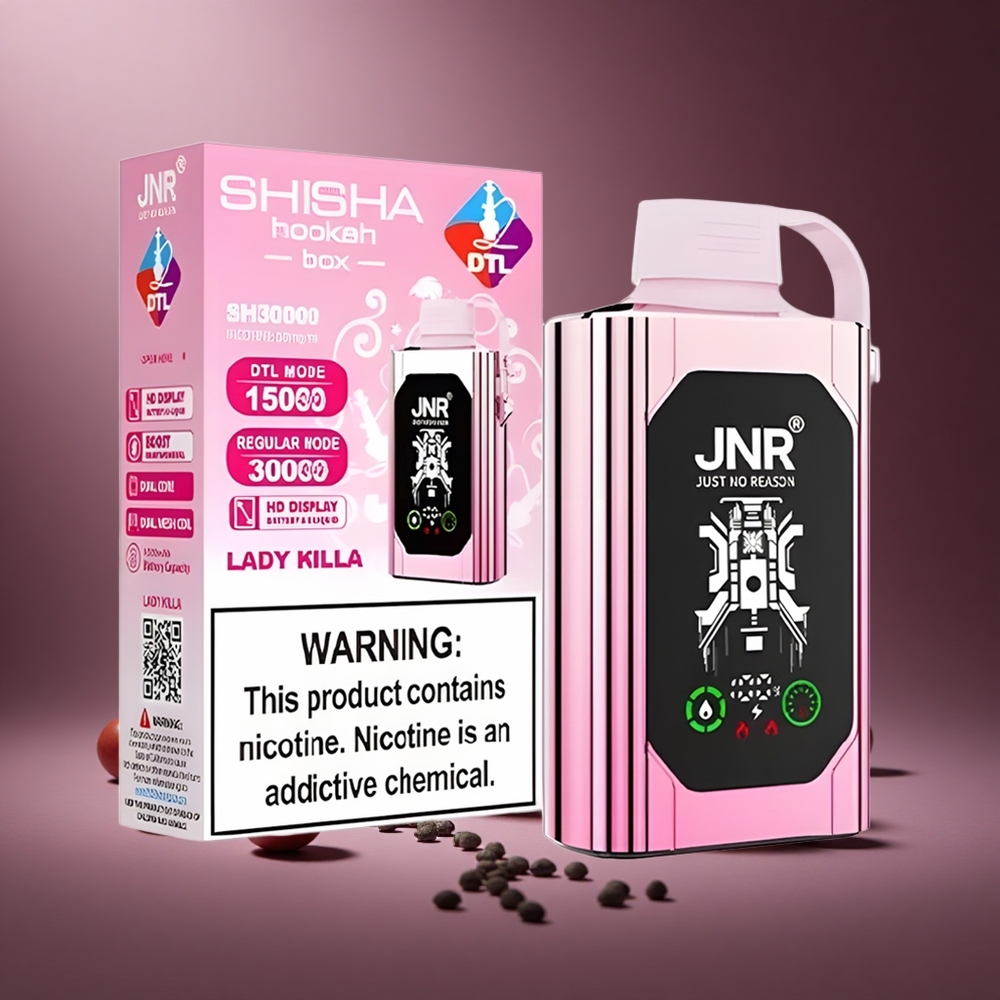 Lady Killa JNR Shisha Hookah Box 20500 Züge Österreich Großhandel HD Display Dual Mesh Coil