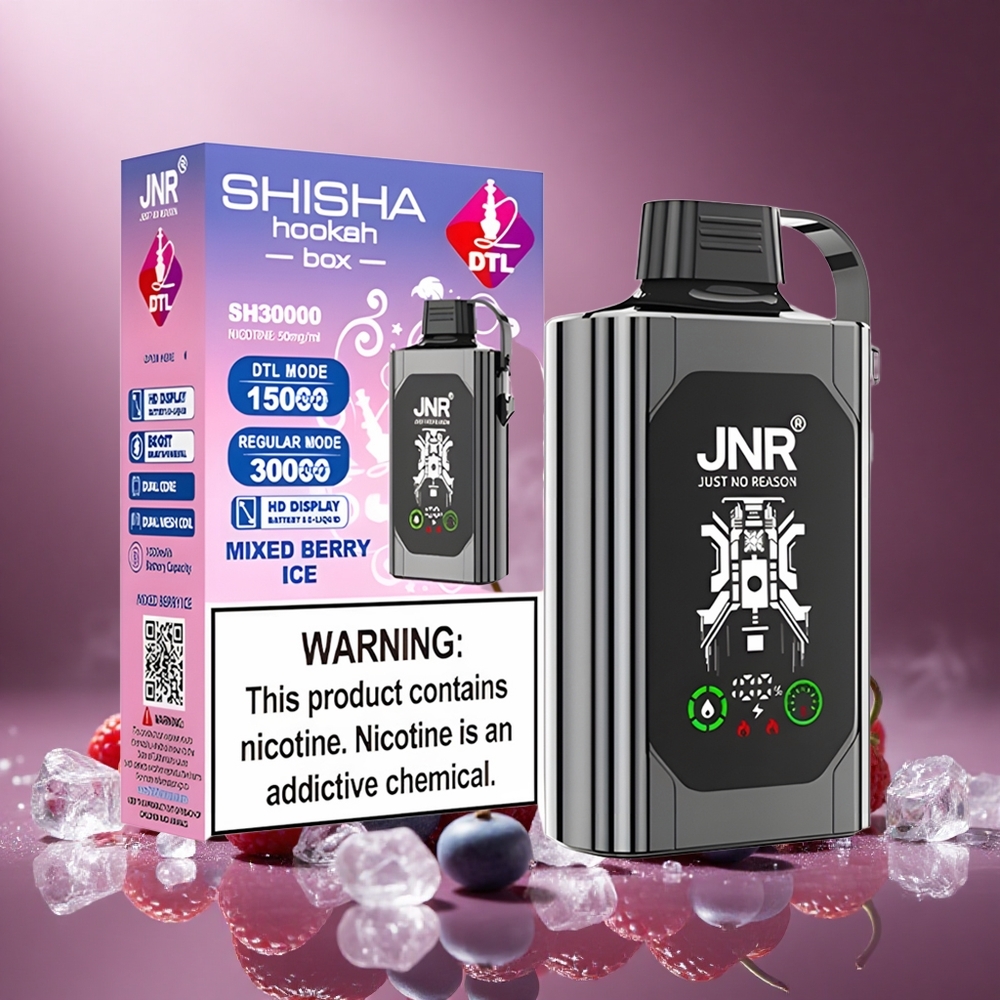 Mixed Berry Ice JNR Shisha Hookah Box 20500 Züge Österreich Großhandel HD Display Dual Mesh Coil