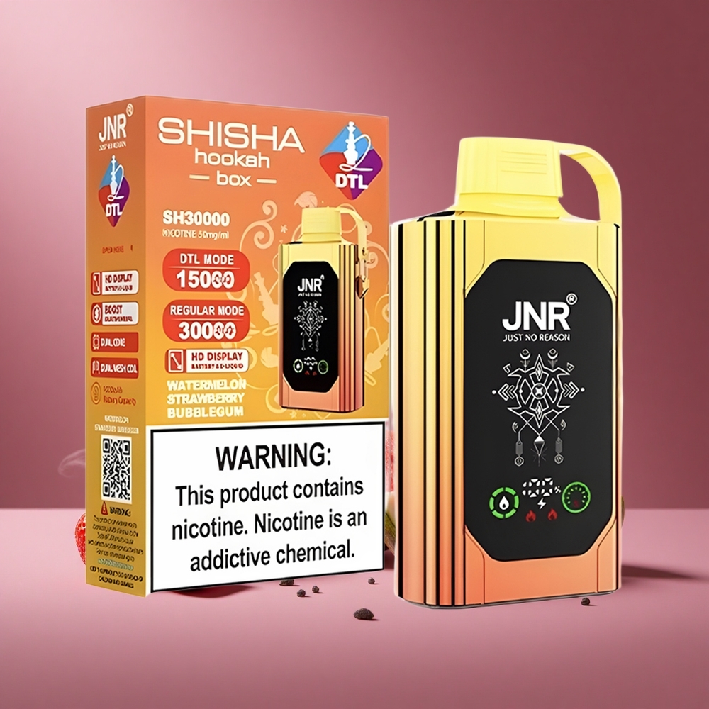 Wassermelone Erdbeere Bubblegum JNR Shisha Hookah Box 20500 Züge Österreich Großhandel HD Display Dual Mesh Coil Typ-C Schnellladung