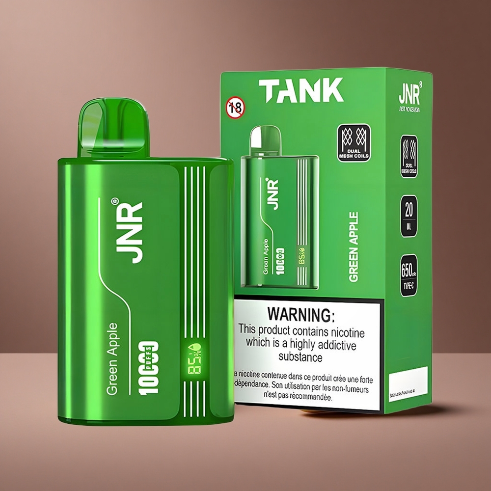 Grüner Apfel Pfirsich Birne JNR Tank 10000 Züge Österreich Großhandel Dual Mesh Coil