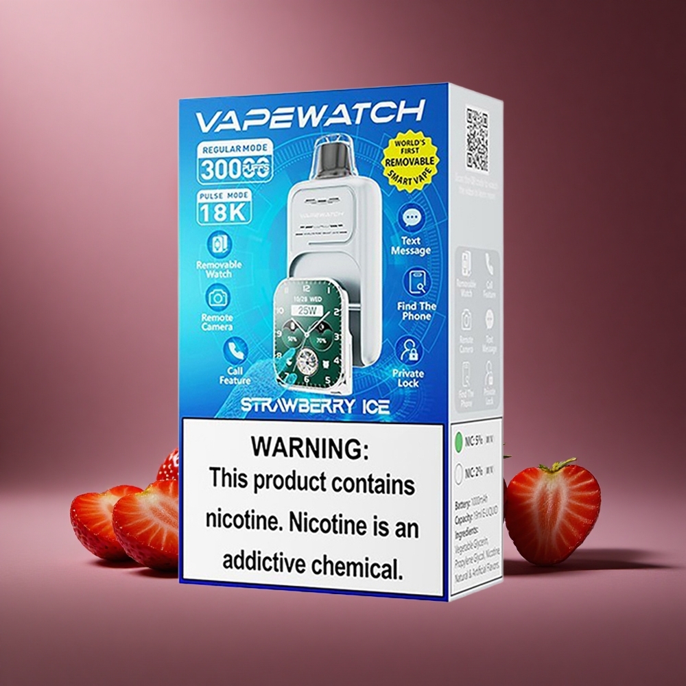 Erdbeer-Eis JNR Vape Watch 30.000 Züge Österreich Großhandel Dual Mesh Coil