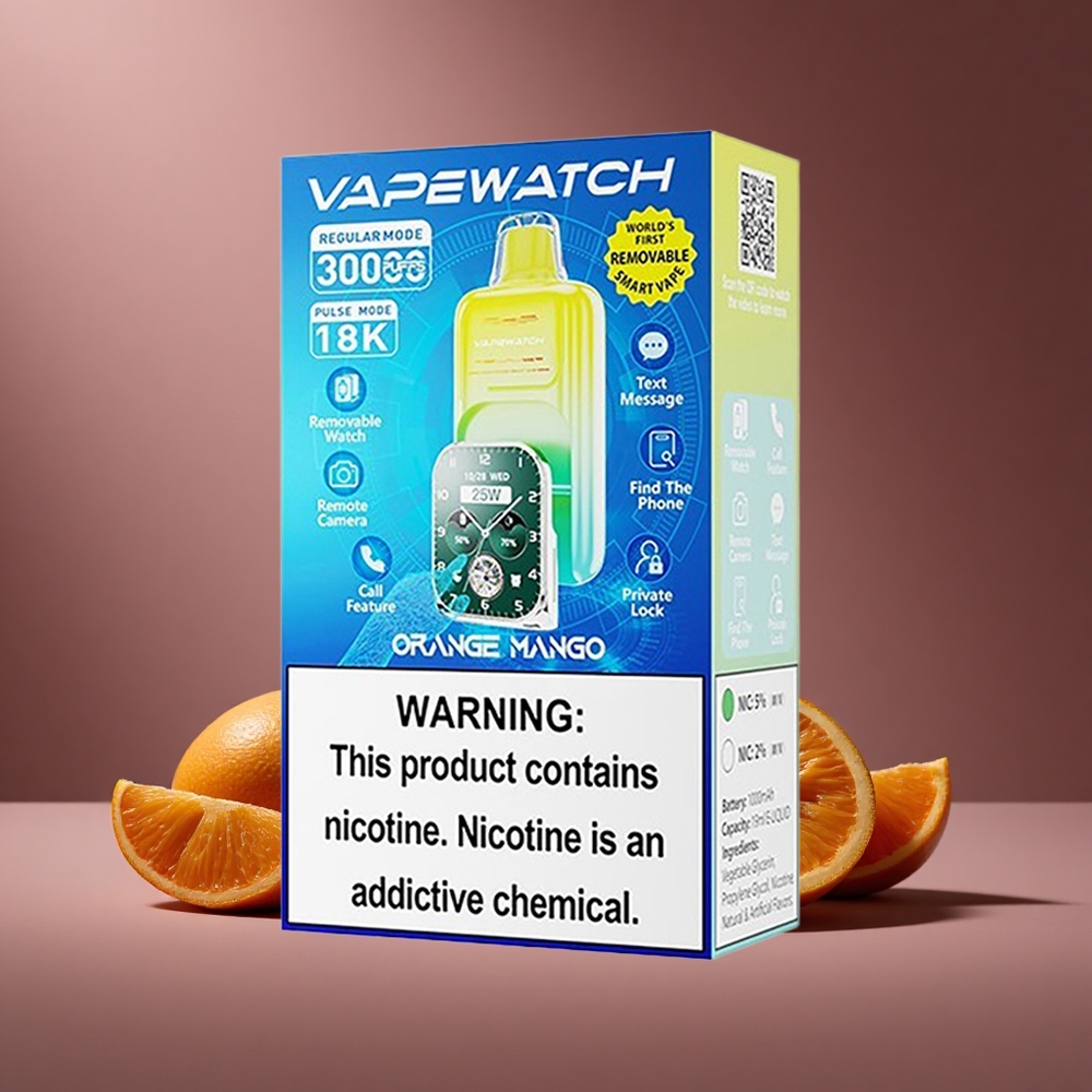 Orange Mango JNR Vape Watch 30000 Züge 19mL E-Liquid Österreich Großhandel Dual Mesh Coil