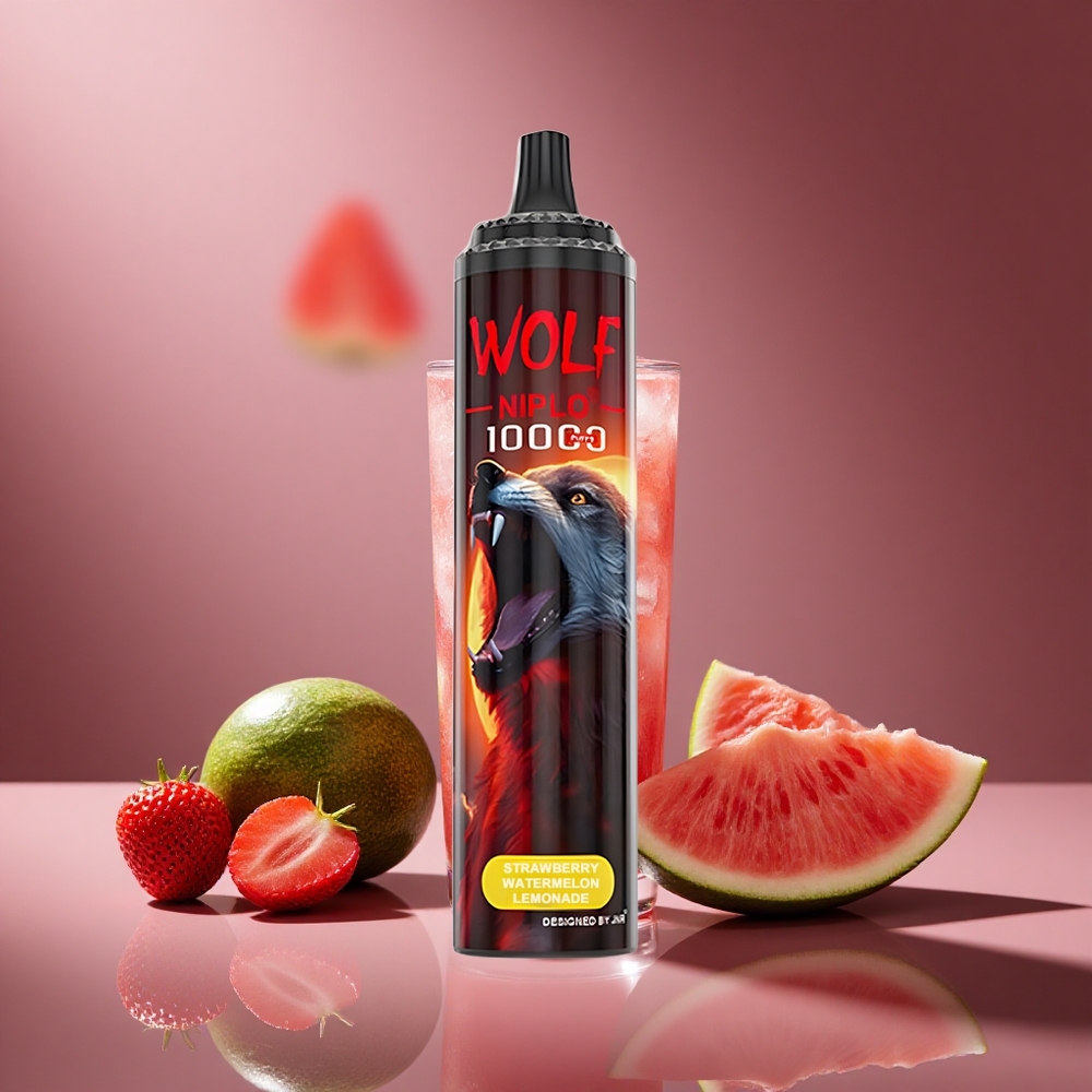 Erdbeere Wassermelone Limonade JNR Wolf Niplo 10000 Puffs Österreich Großhandel Typ-C Schnellladung 20ml