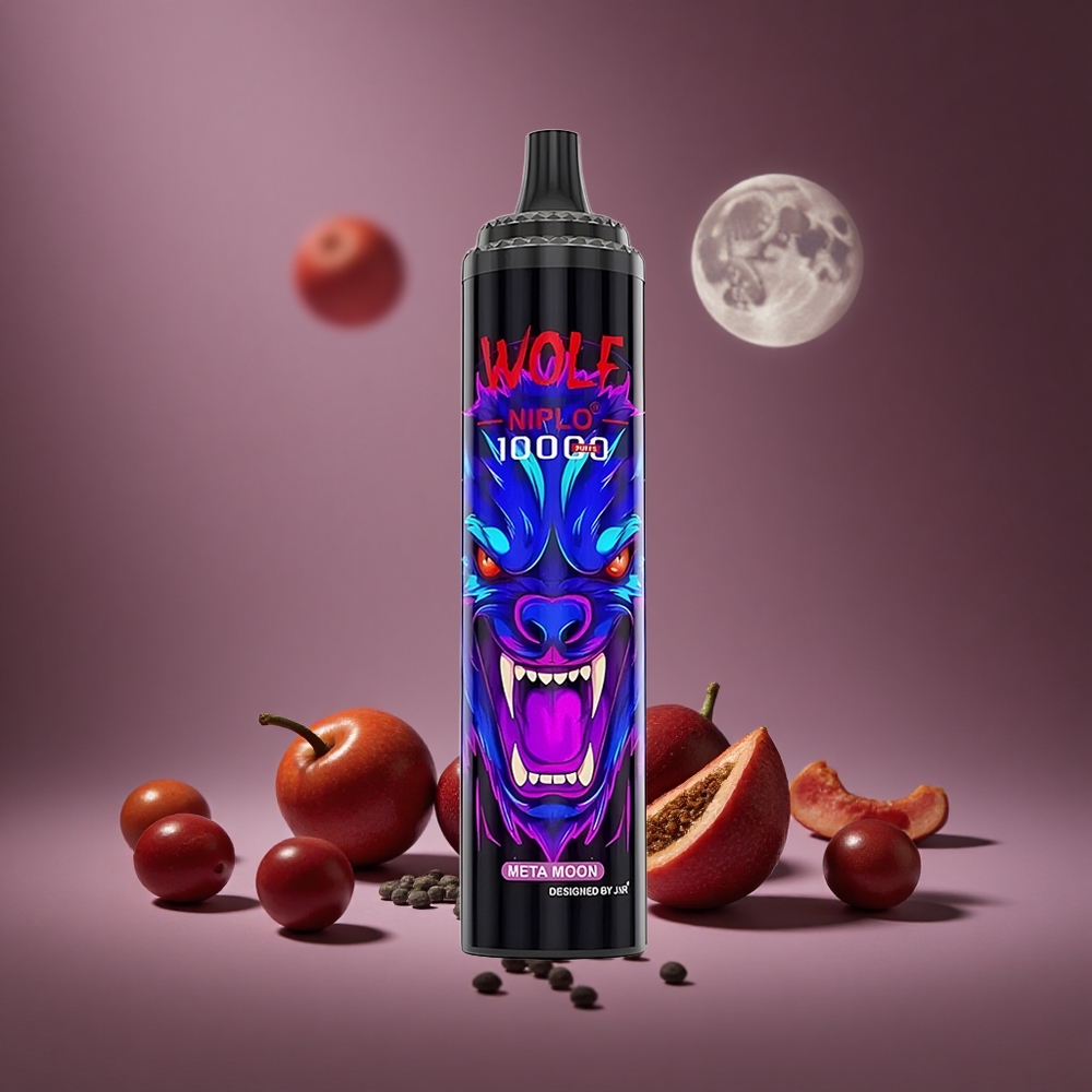 Meta Mond Geschmack JNR Wolf Niplo 10000 Züge Österreich Großhandel 20ml E-Liquid & Typ-C Schnellladung