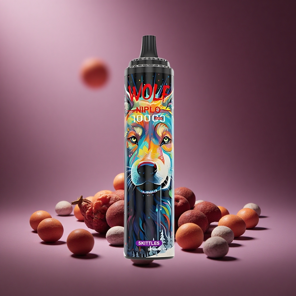 Skittles Geschmack JNR Wolf Niplo 10000 Züge Österreich Großhandel 20ml E-Liquid Typ-C Schnellladung