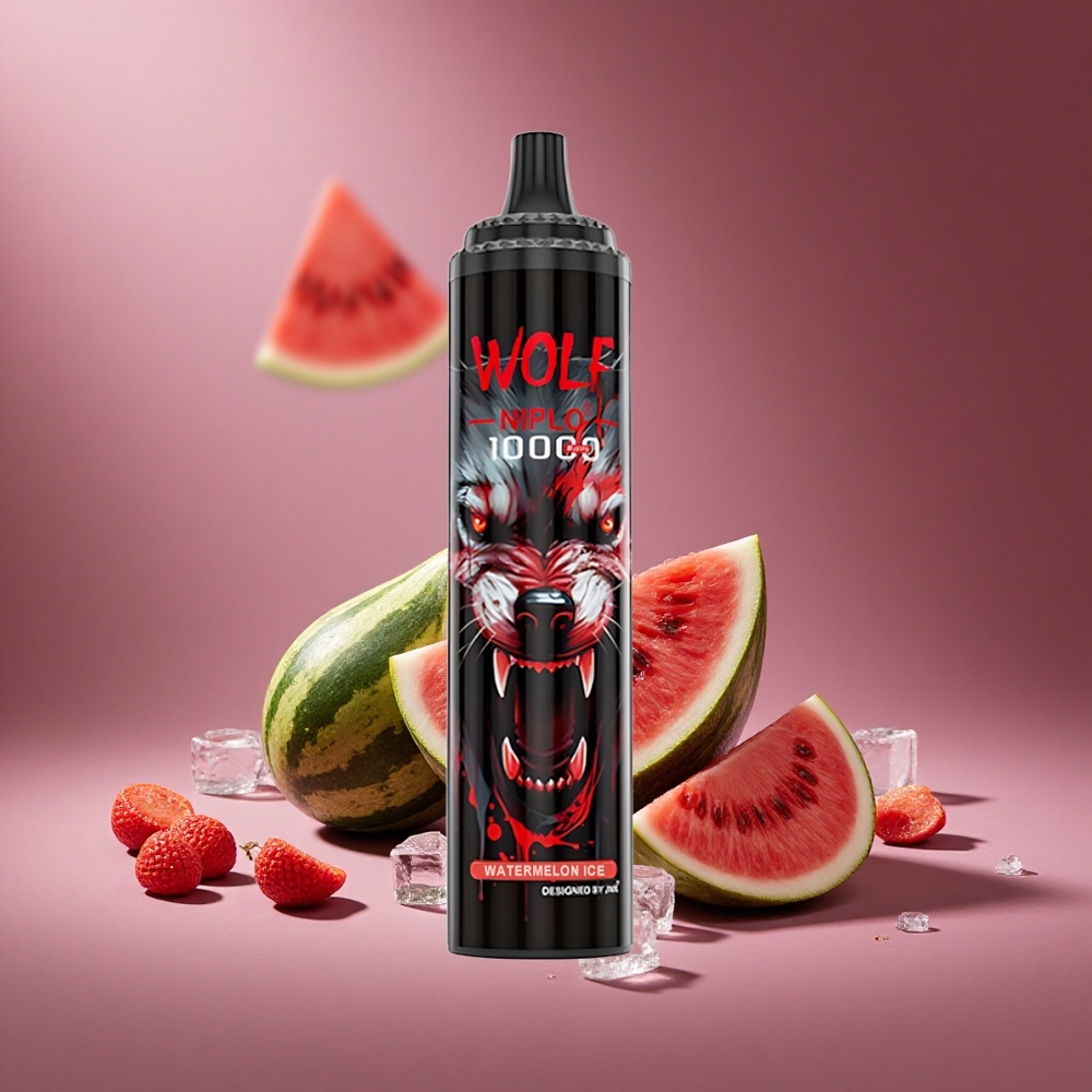Wassermelone-Eis JNR Wolf Niplo 10000 Züge Österreich Großhandel 20ml E-Liquid Typ-C